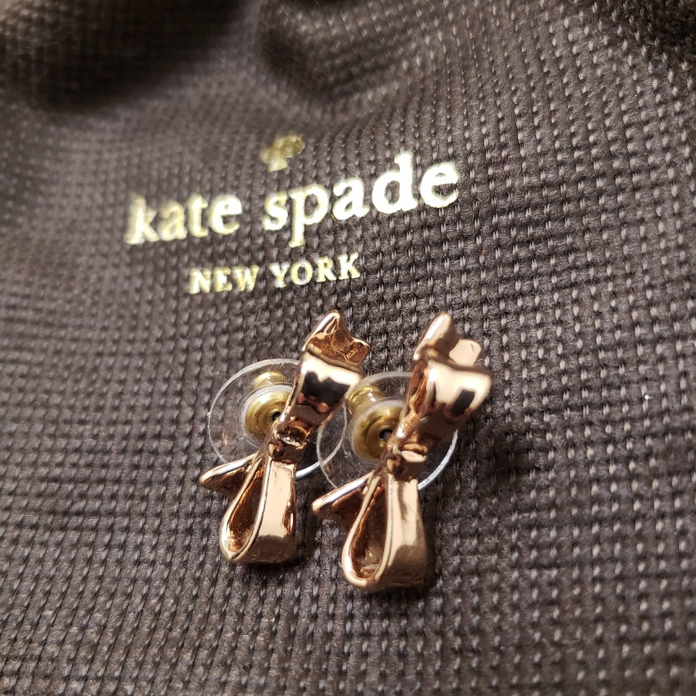 Kate Spade Rose Gold Bow Earrings